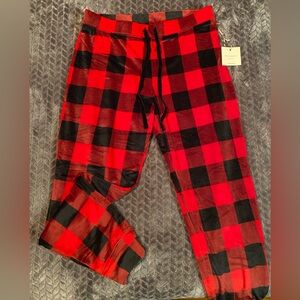 Cynthia Rowley Red and Black Sleep pants/loungewear